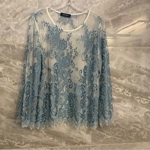 Karen Kane see through lace top